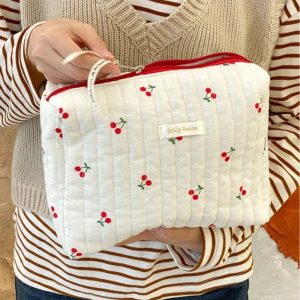 New Style Trends - Coquette Quilted Cherry Travel Bag - Outfit Ideas