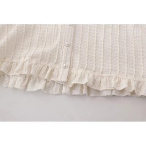 New Style Trends - Coquette Ribbon Charm Cropped Blouse - Outfit Ideas