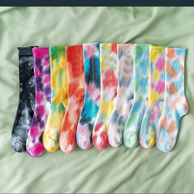 New Style Trends - Cosmic Swirl Aesthetic Tie-Dye Socks - Outfit Ideas