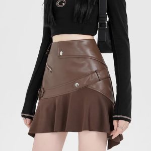 New Style Trends - Dark Siren Y2k Zipper Skirt - Outfit Ideas