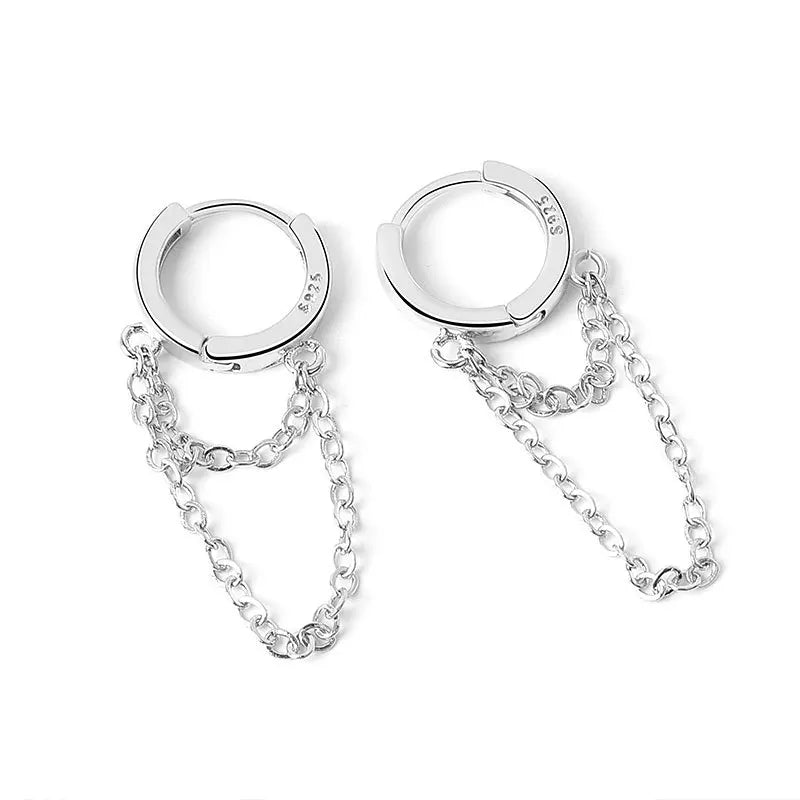 New Style Trends - Double Chain Aesthetic Hoop Earrings - Outfit Ideas