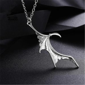 New Style Trends - Edgy Duality Bat Wing Heart Necklace - Outfit Ideas