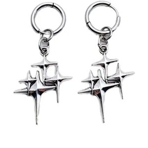 New Style Trends - Edgy Enchanted Heart Silver Drop Earrings - Outfit Ideas