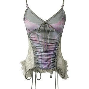 New Style Trends - Edgy Ethereal Lace-Up Corset Top - Outfit Ideas