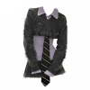 New Style Trends - Edgy Fuzzy Sweater Long Sleeve Outfit Set - Outfit Ideas
