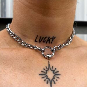 New Style Trends - Edgy Geometric Choker Necklace - Outfit Ideas