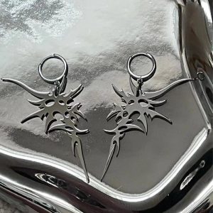 New Style Trends - Edgy Goth Flame Spike Earrings - Outfit Ideas