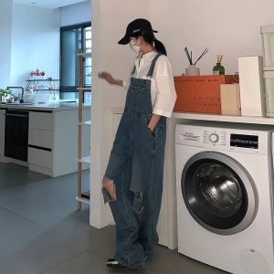 New Style Trends - Edgy Hole Denim Jumpsuits - Outfit Ideas