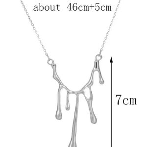 New Style Trends - Edgy Irregular Lava Drop Necklace - Outfit Ideas