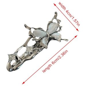 New Style Trends - Edgy Irregular Metal Butterfly Hairpin - Outfit Ideas