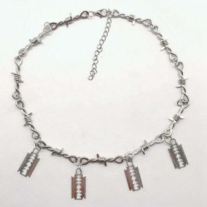 New Style Trends - Edgy Punk Blade Necklace - Outfit Ideas
