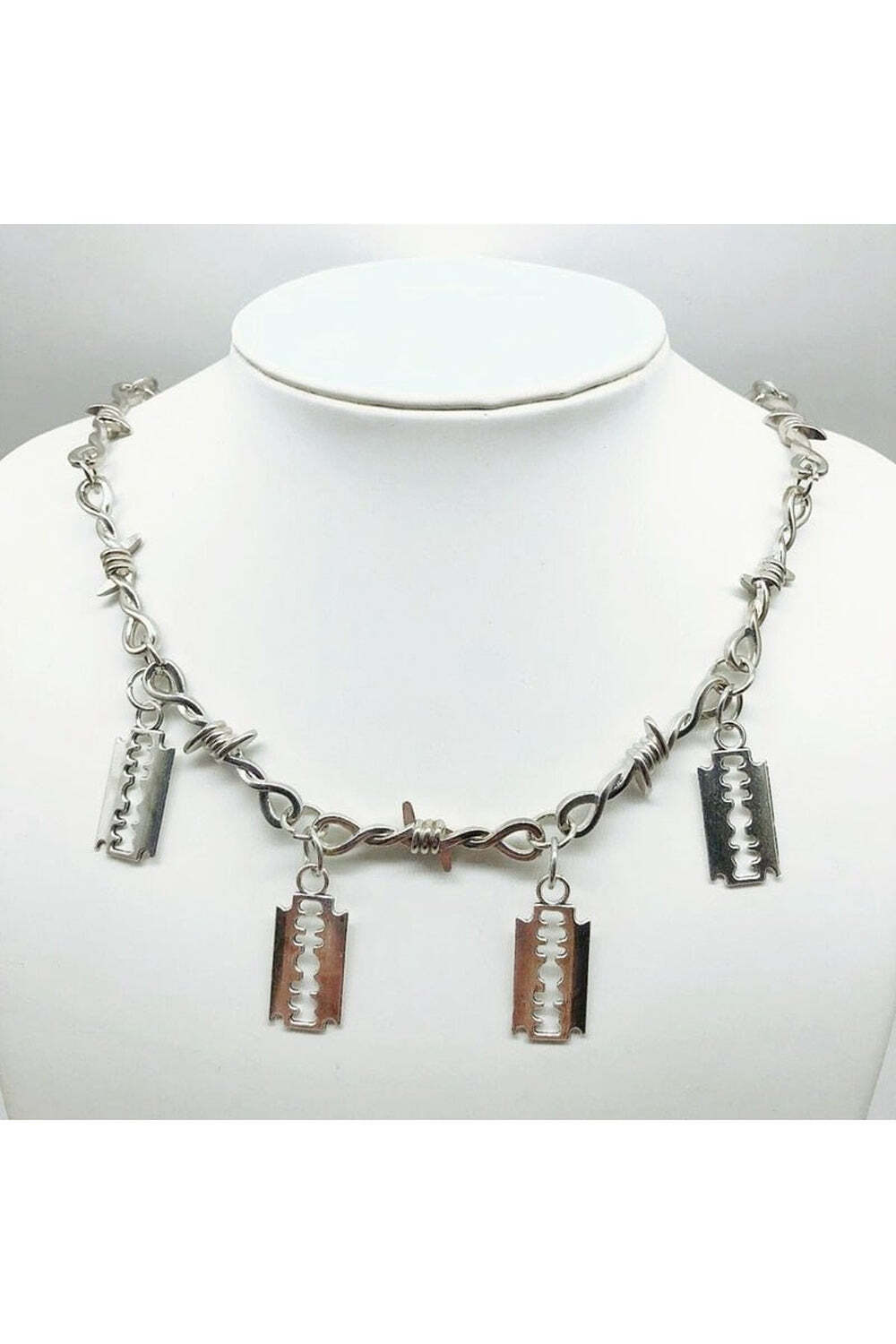 New Style Trends - Edgy Punk Blade Necklace - Outfit Ideas