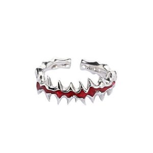 New Style Trends - Edgy Punk Geometric Red Ring - Outfit Ideas