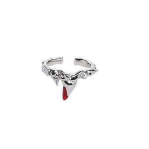 New Style Trends - Edgy Punk Geometric Red Ring - Outfit Ideas