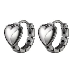 New Style Trends - Edgy Silver Heart Ring Earrings - Outfit Ideas