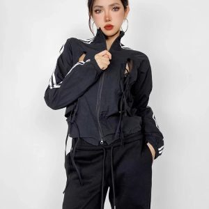 New Style Trends - Edgy Strapped Y2k Streetwear Outfit Set - Outfit Ideas