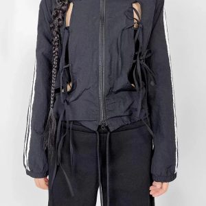 New Style Trends - Edgy Strapped Y2k Streetwear Outfit Set - Outfit Ideas