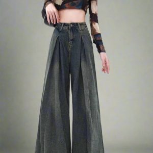 New Style Trends - Edgy Ultra Wide-Leg Baggy Jeans - Outfit Ideas