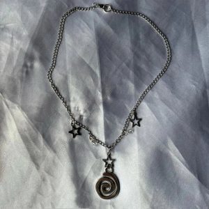 New Style Trends - Edgy Vortex Charm Punk  Necklaces - Outfit Ideas
