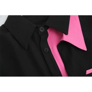 New Style Trends - Emo Neon Edgy Contrast Shirt - Outfit Ideas