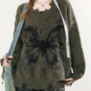 New Style Trends - Faded Eclipse Edgy Distressed Sweater - Outfit Ideas