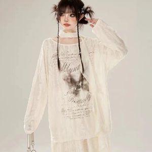 New Style Trends - Faded Poetic Drape Edgy Outfit Set - Outfit Ideas