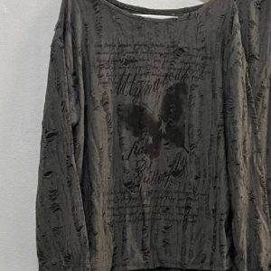 New Style Trends - Faded Poetic Drape Edgy Outfit Set - Outfit Ideas