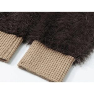 New Style Trends - Fall Fuzzy Butterfly Edgy Zip-Up Cardigan - Outfit Ideas