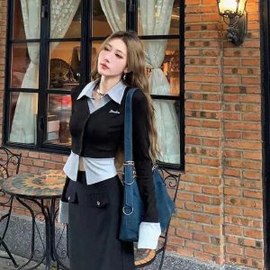 New Style Trends - Fall Lapel Collar Knit Cardigan - Outfit Ideas