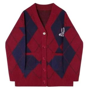 New Style Trends - Fall Plaid Coat & Rabbit Dress Set - Outfit Ideas
