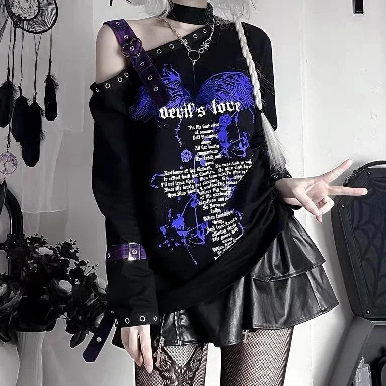 New Style Trends - Fallen Angel Pastel Goth Oversized Top - Outfit Ideas