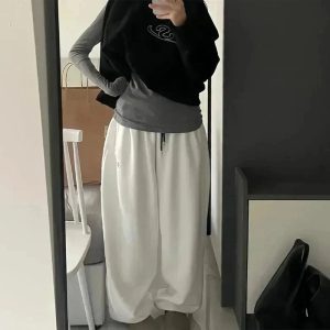 New Style Trends - Fleece Wide Leg Sweatpants - Outfit Ideas