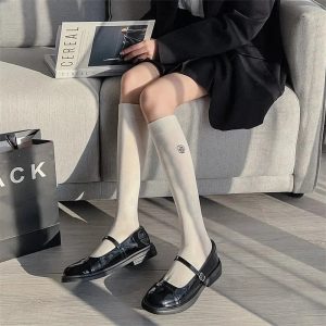 New Style Trends - Floral Print Kawaii Knee Socks - Outfit Ideas