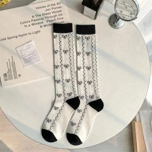 New Style Trends - Floral Print Kawaii Knee Socks - Outfit Ideas