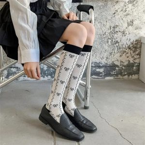 New Style Trends - Floral Print Kawaii Knee Socks - Outfit Ideas