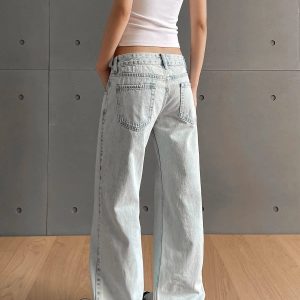New Style Trends - Frosted Skater Wide-Leg Edgy Jeans - Outfit Ideas