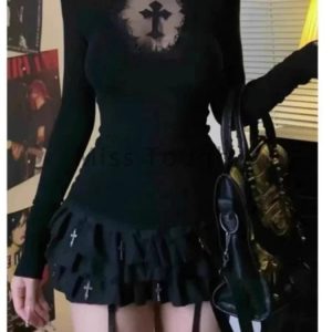 New Style Trends - Gothic Cathedral Ruffle Long Sleeve Set - Outfit Ideas