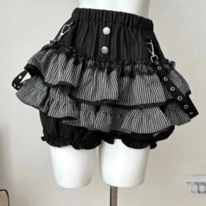 New Style Trends - Gothic Doll Strapped Long Sleeve Set - Outfit Ideas
