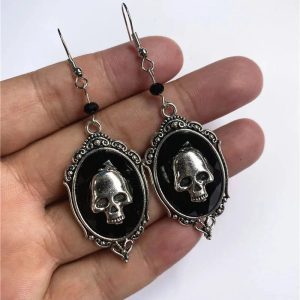 New Style Trends - Gothic Skull Cameo Earrings - Outfit Ideas