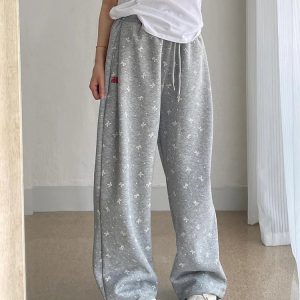 New Style Trends - Gray Bow Cozy Coquette Lounge Pants - Outfit Ideas
