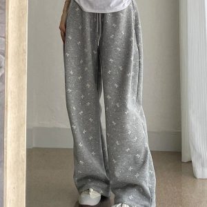 New Style Trends - Gray Bow Cozy Coquette Lounge Pants - Outfit Ideas