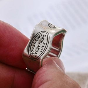 New Style Trends - Green Stripe Letter Ring - Outfit Ideas