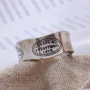 New Style Trends - Green Stripe Letter Ring - Outfit Ideas