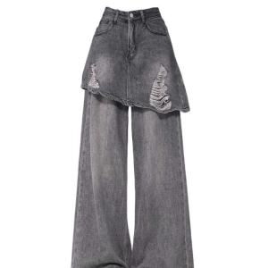 New Style Trends - Grunge Skirted Flare Jeans - Outfit Ideas