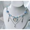 New Style Trends - Handmade Blue Heart Necklace - Outfit Ideas