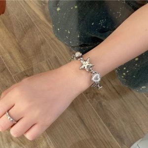 New Style Trends - Heart Star Chain Bracelet Y2K Fairy Jewelry - Outfit Ideas