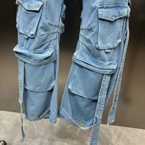 New Style Trends - Heavy Duty Y2k Denim Cargo Pants - Outfit Ideas
