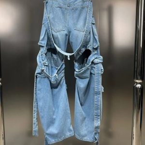 New Style Trends - Heavy Duty Y2k Denim Cargo Pants - Outfit Ideas