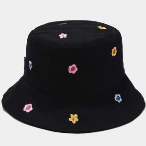 New Style Trends - Indie Aesthetic Flower Bucket Hat - Outfit Ideas