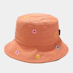 New Style Trends - Indie Aesthetic Flower Bucket Hat - Outfit Ideas